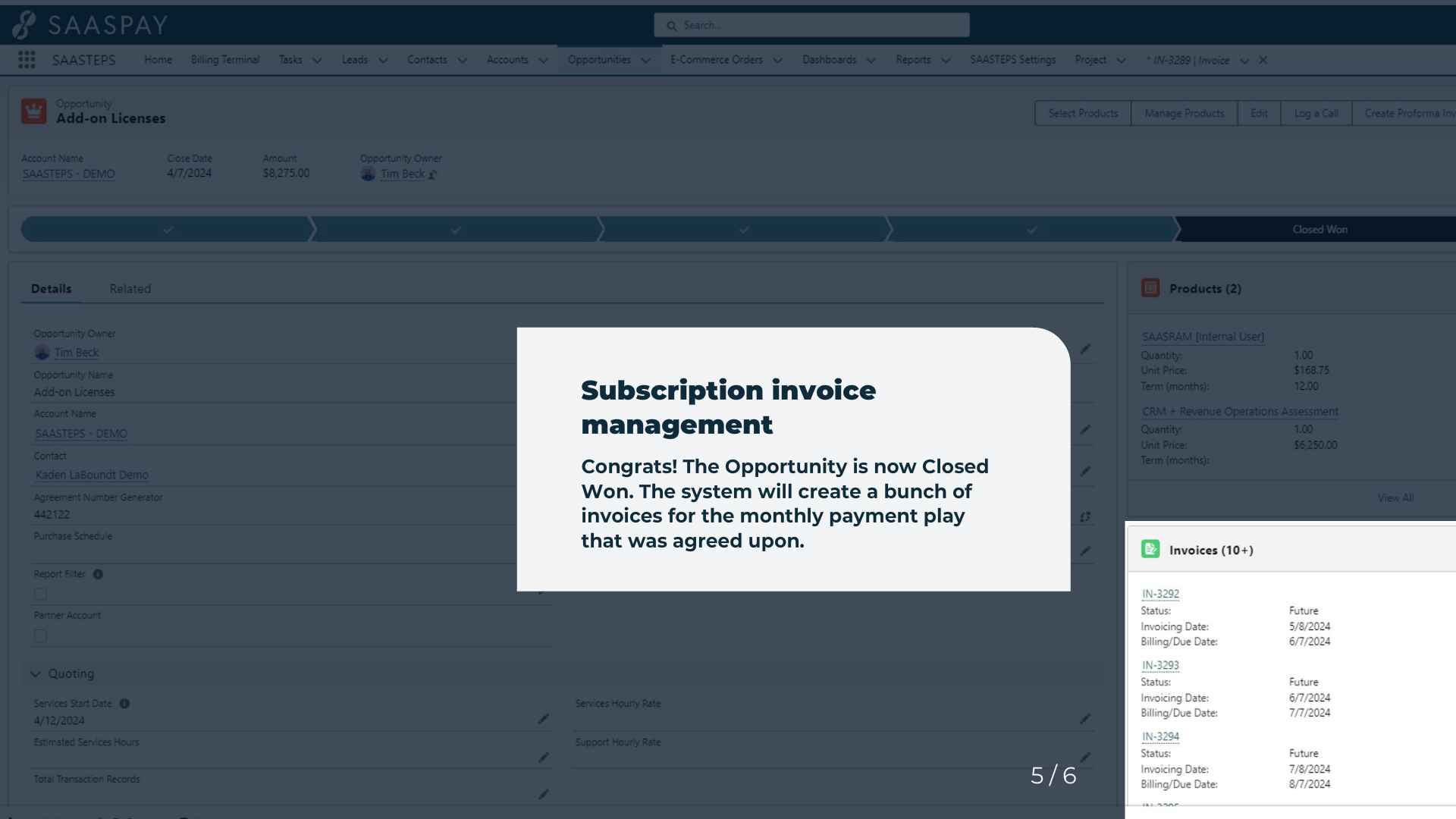 subscription invoice management highlight